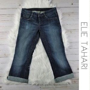 ELIE TAHARI Cropped Blue Jeans